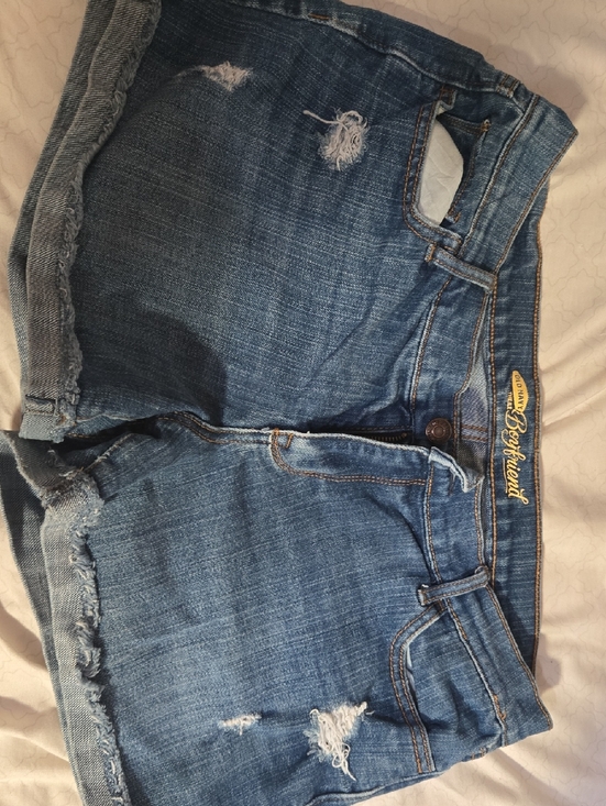 Old Navy Denim - Old Navy Blue Distressed Boyfriend Denim Shorts